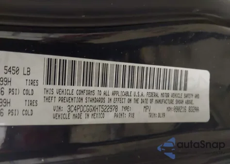2017 Dodge Journey Crossroad Plus z USA, uszkodzony, nr VIN 3C4PDCGGXHT522978
